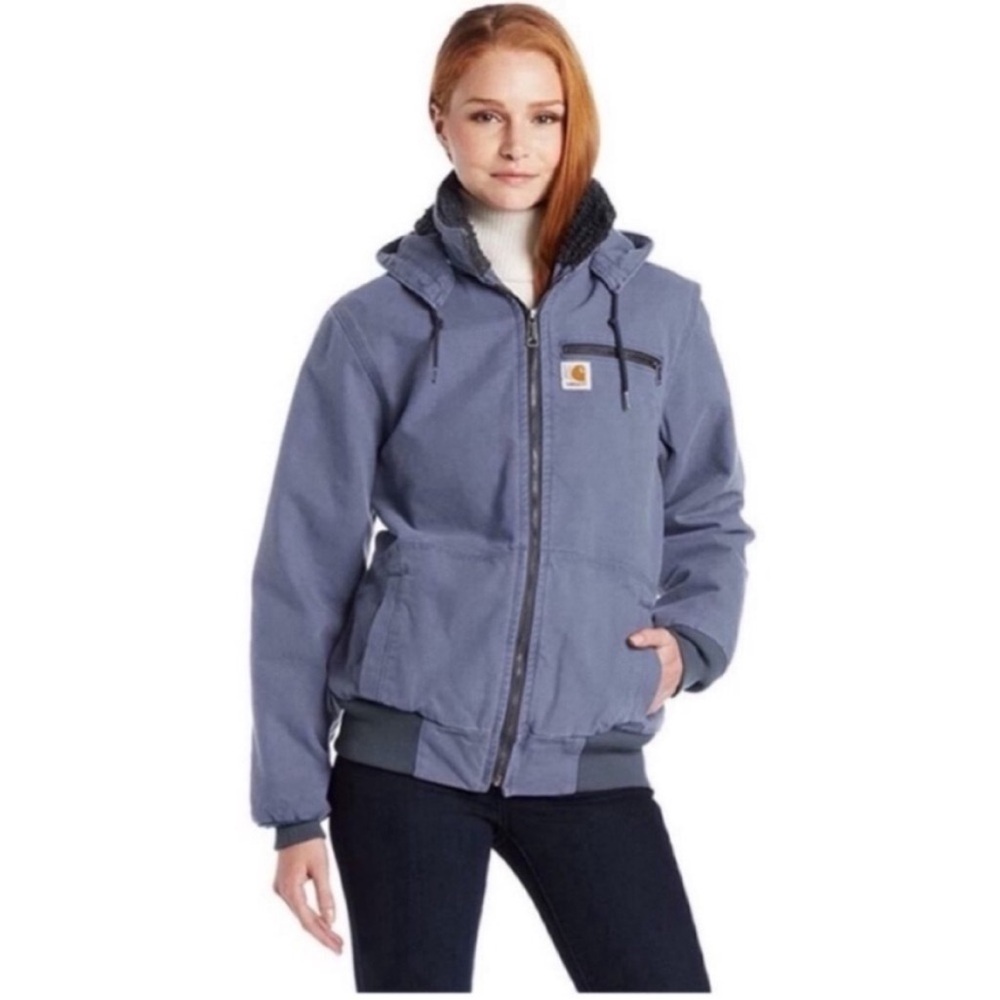 Carhartt Women's Hooded Jacket in Light Blue